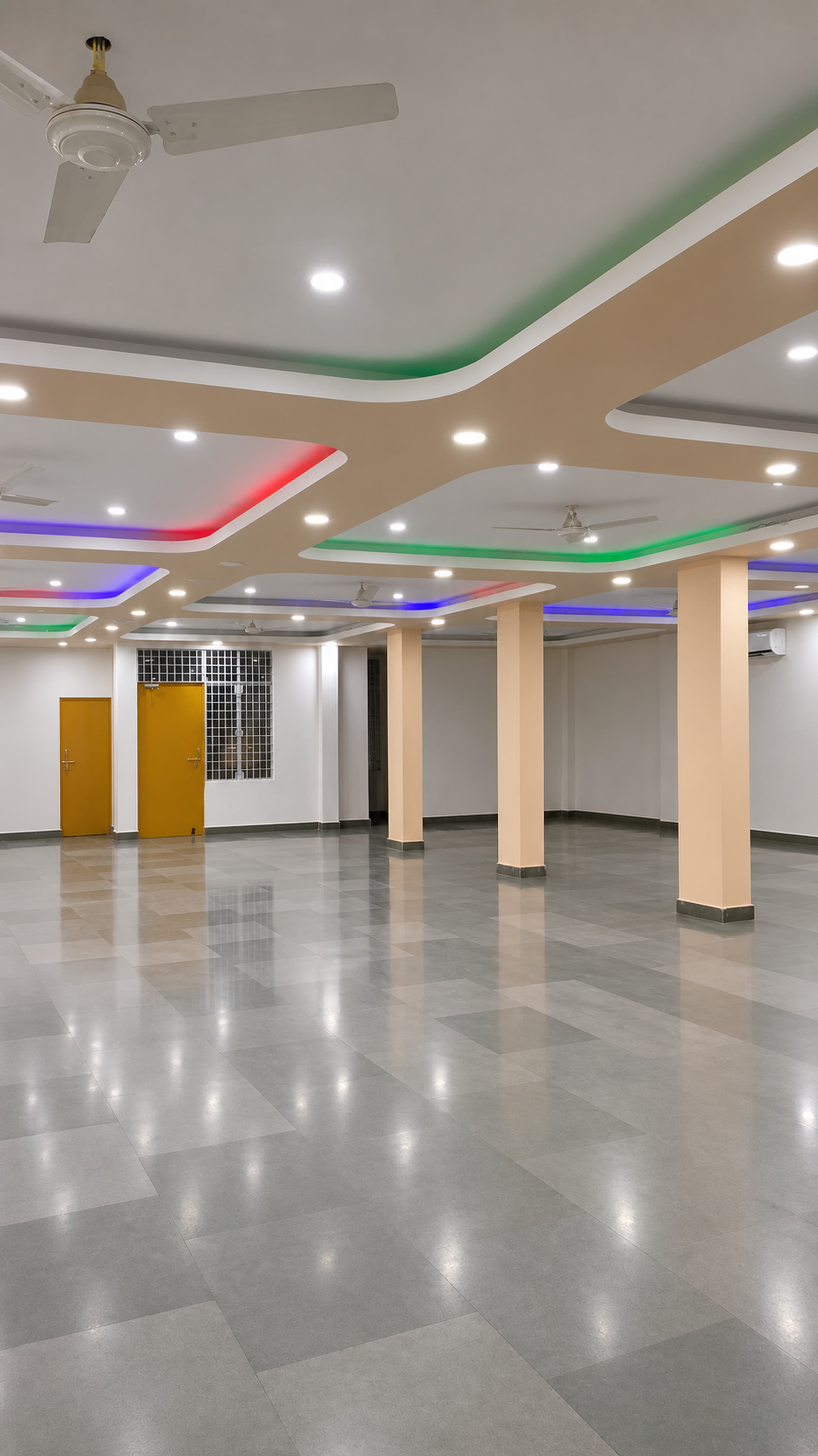 The hall arranged for a family ceremony
